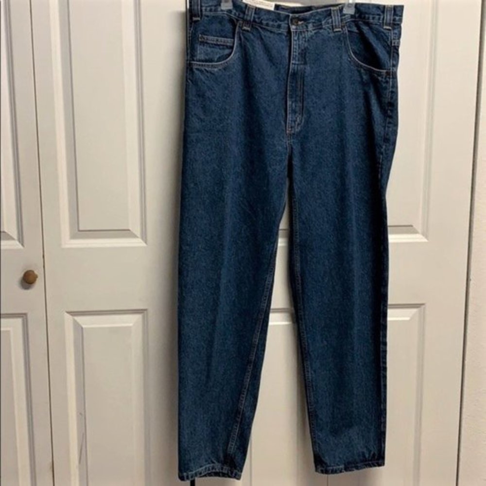 Harbor Bay Classic Fit Blue Denim Jeans Size 44 x 34 Tall New